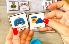 Load image into Gallery viewer, Hide Away Helper™ Guided Play System +
Parent Play Book
Purposeful Play Activities for
Communication, Language Development, Early Learning & Social Connection | 30+
Reusable Activities