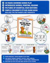 Load image into Gallery viewer, Hide Away Helper™ Play Therapy System Kit +
Children-styled Parent Play Book.
Purposeful Play System And Activities for
Communication, Language Development, Early Learning & Social Connection | 60
Reusable Activities | Picture Communication Choice Board