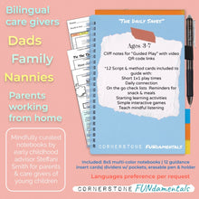 Load image into Gallery viewer, Daily Saves Parent Notebook, Kids Care Kit Go Bag & Bedtime Story Cubes | Extra Care Bundle of 3