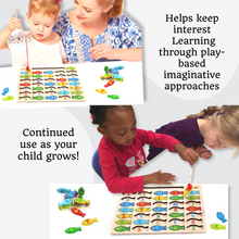 Load image into Gallery viewer, Childrens Learning Alphabet, Number, Color Fishing Game