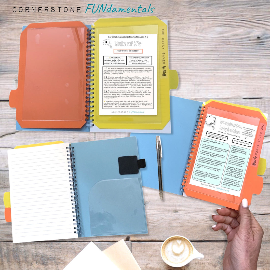 Parent & Caregiver Notebook & 16 Guidance Cards | “The Daily Saves” Notebook
