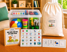 Load image into Gallery viewer, Hide Away Helper™ Communication Kit + Children’s Guide Book Bundle | 30 items included
