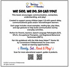 Load image into Gallery viewer, Hide Away Helper™ Communication Kit + Children’s Guide Book Bundle | 30 items included
